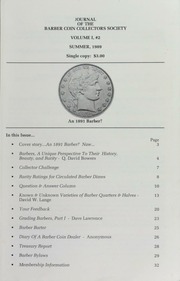 Picture of Journal of the Barber Coin Collectors' Society
