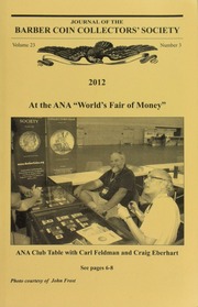 Journal of the Barber Coin Collectors' Society, vol. 23, no. 3