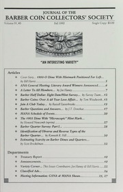 Journal of the Barber Coin Collectors' Society, vol. 4, no. 3