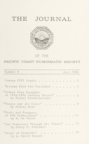 The Journal of the Pacific Coast Numismatic Society: No. 8