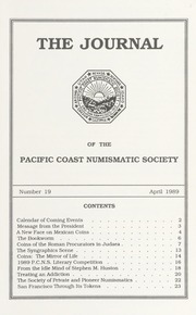 The Journal of the Pacific Coast Numismatic Society: No. 19