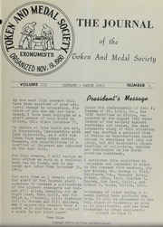 Journal of the Token and Medal Society, Vol. 3, No. 1