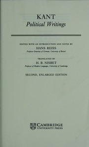 Cover of edition kantpoliticalwri00kant