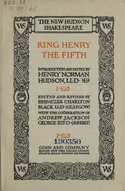 Cover of edition kinghenryfifth1908shak