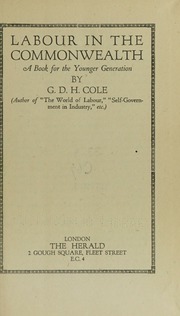 Cover of edition labourincommonwe0000unse