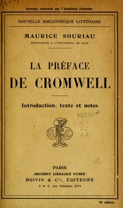 la preface de cromwell