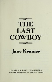 Cover of edition lastcowboy00kram