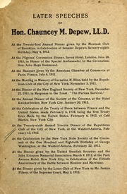 Cover of edition laterspeechesofh00depe
