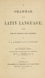 Grammar Of The Latin Language 89