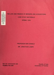 Cover of edition lawfinanceofmerg00dani_1