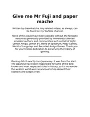 Give me Mr Fuji and paper mache