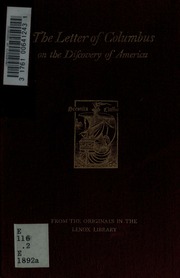 Cover of edition letterofcolombus00coluuoft