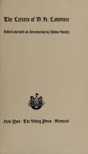Cover of edition lettersofdhlawre0000lawr