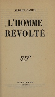 Cover of edition lhommerevolte0000unse