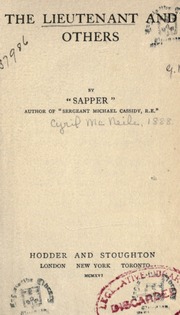 Cover of edition lieutenantothers00sappuoft