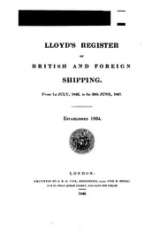 Lloyd's register of shipping - Archives
