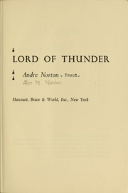 Cover of edition lordofthunder00nort