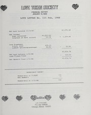Love Letter: Newsletter of the Love Token Society - 1988