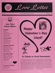 Love Letter: Newsletter of the Love Token Society - 1999