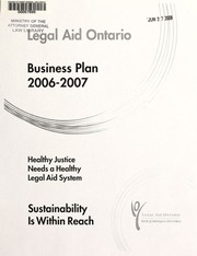 Annual report - Advisory Committee on Legal Aid in Ontario [2006]