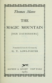 Cover of edition magicmountainde00mann