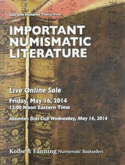 Important Numismatic Literature: Sale One Hundred Thirty-Five