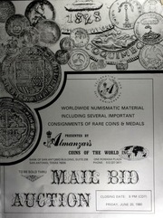Mail bid auction : worldwide numismatic material including several important consignments of rare coins & medals. [06/20/1980]