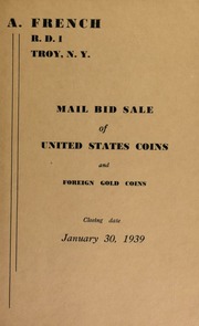 Mail bid sale of United States coins and foreign gold coins. [01/30/1939]
