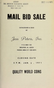 Mail bid sale : quality world coins. [01/05/1971]