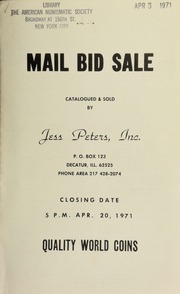 Mail bid sale : quality world coins. [04/20/1971]