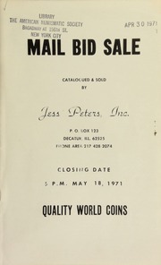 Mail bid sale : quality world coins. [05/18/1971]