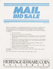 Mail Bid Sale: Spring 1987