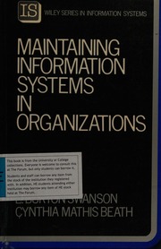 Cover of edition maintaininginfor0000swan_v7m1