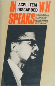 Cover of edition malcolmxspeaksse0000xmal