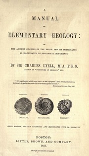 Cover of edition manualgeology00lyelrich