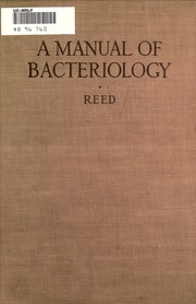 Cover of edition manualofbacterio00reedrich
