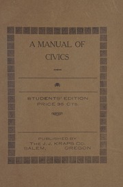 Cover of edition manualofcivicste00krap
