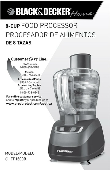 Black & Decker FP1600B 8 Cup Food Processor 