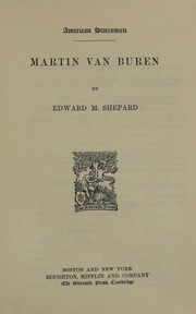 Cover of edition martinvanburen0000shep