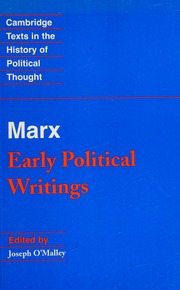 Cover of edition marxearlypolitic0000marx
