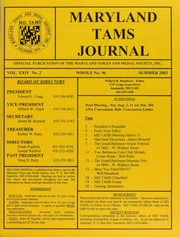 Maryland TAMS Journal, Vol. 24, No. 2 (96)