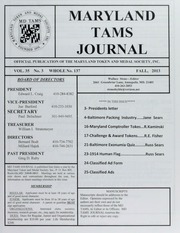 Maryland TAMS Journal, Vol. 35, No. 3 (137)