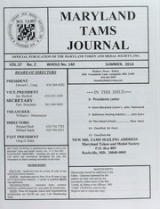 Maryland TAMS Journal, Vol. 37, No. 2 (140)