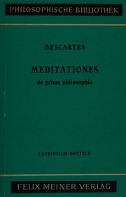 Cover of edition meditationesdepr0000desc_q7i5