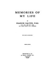 Cover of edition memoriesmylife00galtgoog