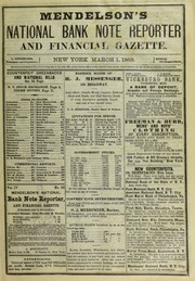 Mendelson's National Bank Note Reporter and Financial Gazette (pg. 23)