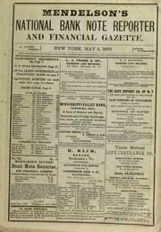 Mendelson's National Bank Note Reporter and Financial Gazette (pg. 12)