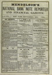 Mendelson's National Bank Note Reporter and Financial Gazette (pg. 7)
