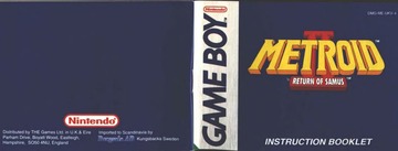 Metroid II: Return of Samus - UK Instruction Booklet : Nintendo 