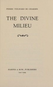 Cover of edition milieudivin0000char